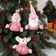 thumbnail image 5 of Adornos navideños de muñecos de nieve de color rosa, ciervos, adornos para árboles de Navidad, regalos de Papá Noel, adornos para fiestas de Año Nuevo 2023, 5 of 5