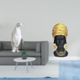 thumbnail image 2 of Escultura de pingüino,Escultura de pingüino para decoración nórdica del hogar,Estatua de mujer africana,Estante de oficina con estatua de mujer africana,Adorno de figura de resina delicado, 2 of 8