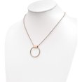 thumbnail image 3 of Sterling Silver Jbsp's Rose-Tone Polished With 1In Ext Necklace (18 X 33.25) Made In Italy qlf1155-18, 3 of 5