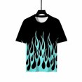 thumbnail image 4 of APEXFWDT Mens Casual Short Sleeve TShirt Summer Flame Print Crewneck Workout Tops Regular Fit Basic Tee TShirt, 4 of 6