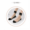 thumbnail image 4 of 5 Pairs Women Sheer Floral Socks Lace socks Thin Sock See Through Sock for Women Ladies, 4 of 7