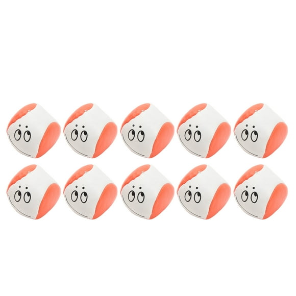 10Pcs Bean Bags Cute Emotions Pattern Round Cornhole Bags Tossing Sandbags for Outdoor Beach Games Orange,CornholeBags,CornholeBeanBags