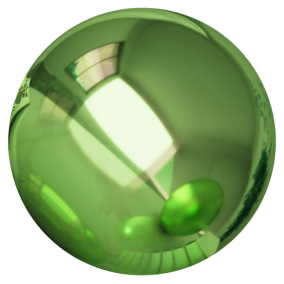 TEHAUX Outdoor Gazing Globe Shiny Green Stainless Steel Reflective Garden Sphere Decor