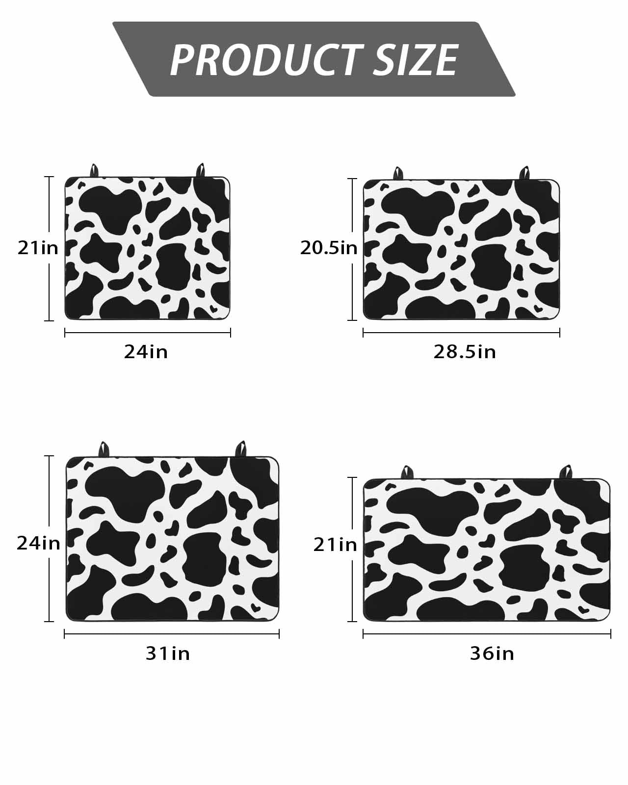 Stove Top Covers for Electric Stove, Black and White Glass Stovetop Cover Protector, Farmhouse Cow Black White Induction Cooktop Protector Oven Mat for Kitchen Countertop 24"x21"