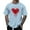 Light Blue(New), variant on PNTUTB Men's Valentine's Day Fashion Heart Print Crew Neck Short Sleeve Pullover Casual Loose Comfort Tops