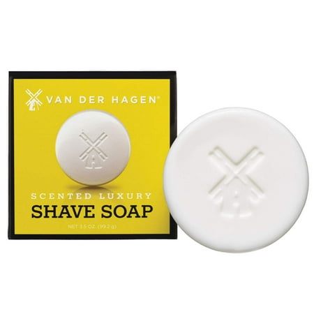 Van Der Hagen Shaving Soap - Rich Luxurious Lubricating Shea, Mango and Cocoa Butter Lather for Men to Prevent Razor Burn - Perfect for all