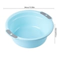 thumbnail image 3 of Heavy-Duty Double-Handle Plastic Basin – Thickened Stackable Wash Tub for Laundry, Foot Soak & Baby Care, Multi-Size Bathroom Organizer,Sky Blue L, 3 of 6