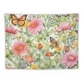thumbnail image 5 of COMIO Wild Flower Tapestry Floral Plant Tapestries Watercolor Flowers in Pink and Yellow Colors Nature Scenery Butterfly Tapestries for Bedroom, 5 of 7