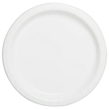 Way To Celebrate! White Paper Dessert Plates, 7in, 24ct