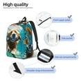 thumbnail image 3 of Yiaed Dog Underwater Adventure Print Laptop Backpack Travel Canvas Backpack Vintage Aesthetic Backpack for School Knapsack Plain Backpack Backpack for School-, 3 of 5
