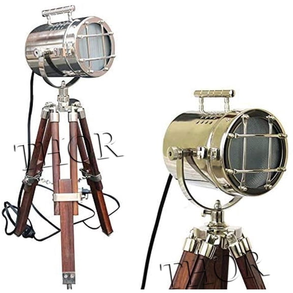 Thor Instruments Vintage Desktop Searchlight Table Tripod Lamps LED Table Spotlights Home Decor Rustic Vintage Home Decor Gifts