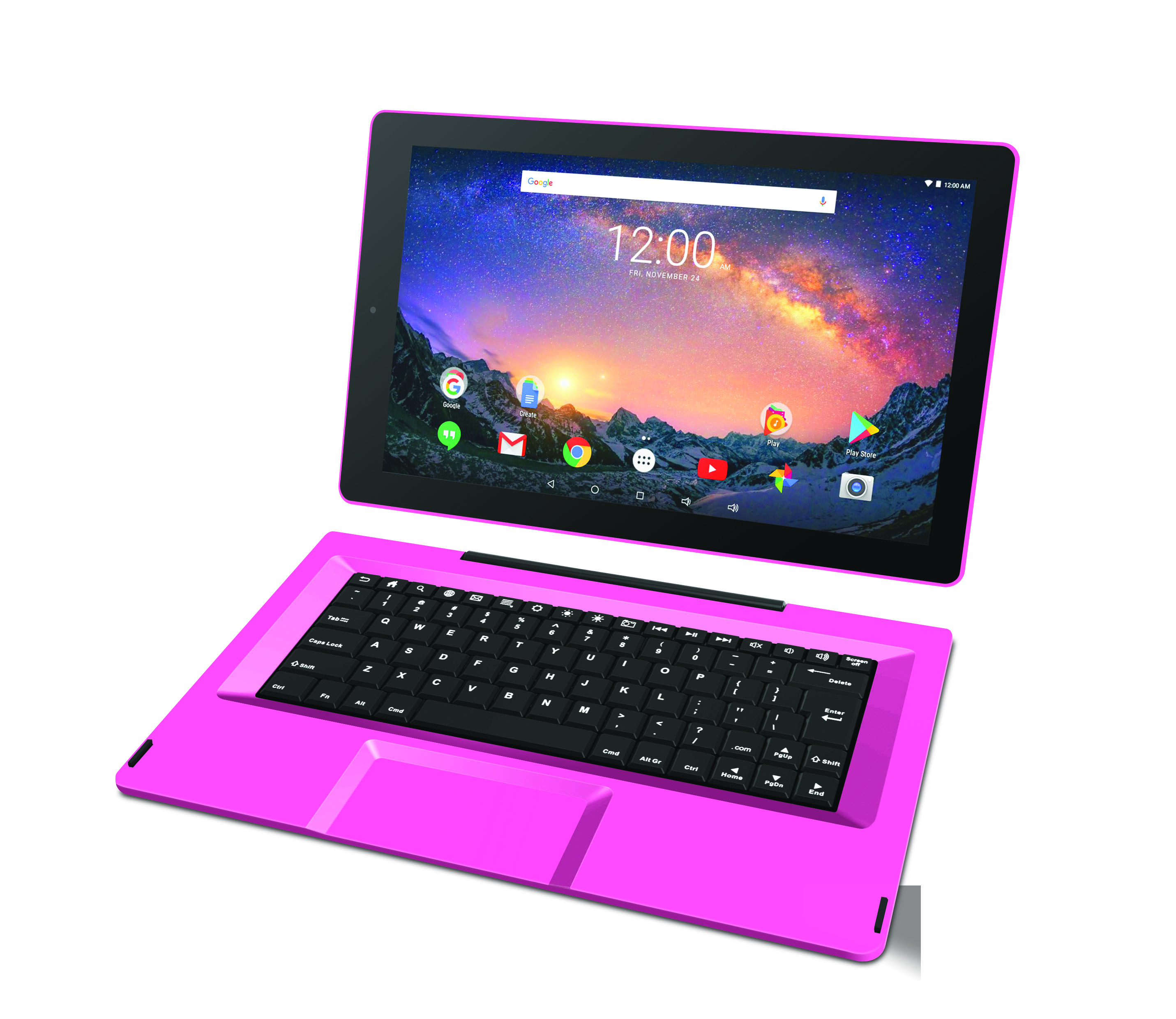 RCA Galileo Pro 11.5" 32GB 2-in-1 Tablet with Keyboard Case Android OS, Pink (Google Classroom Ready) - image 2 of 4