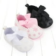 thumbnail image 7 of Uccdo Baby Girls Bowknot Princess Shoes Newborn Non-slip Flat Crib Shoes First Walkers 0-12M, 7 of 7