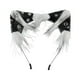 thumbnail image 2 of Diadema con orejas de gato para Halloween, accesorio para fotos de disfraz de cosplay, diadema para el pelo Blanco Negro, 2 of 8