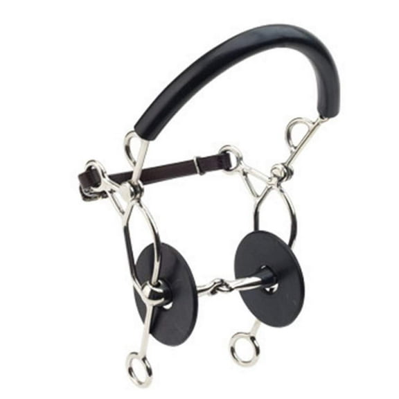 Centaur Steel Jointed Hollow Mouth Hackamore Bit  5