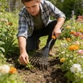 thumbnail image 2 of 2/1 Pieces Hand Rake, Stainless Steel Small Garden Rake with Plastic Handle, Hanging Garden Hand Tools for Gardening, Weeding, Transplanting and Digging, Tool, Small Gar, 2 of 7