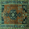 thumbnail image 1 of Ahgly Company Machine Washable Indoor Square Persian Turquoise Blue Traditional Area Rugs, 3' Square, 1 of 4