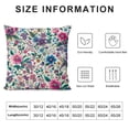 thumbnail image 5 of Orinice  Garden Throw Pillow Cushion Cover, Doodle Peonies Tulips Berries Bugs Botanic Display Print, Decorative Square Accent Pillow Case,  White, 5 of 5