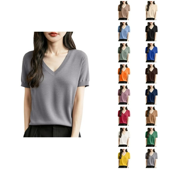 Womens Tops Pullover Hoodie Cropped Knit Casual Trendy Y2K Back to School Outfit Women's Wool Blend Summer Fall Tops Lightweight Business Casual Blouses