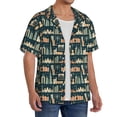 thumbnail image 2 of Balery UAE Travel1 1 Camisa Casual de Manga Corta con Botones para Hombre, Texturizada, Estilo Cubano, para Playa, Verano-X-Large, 2 of 5