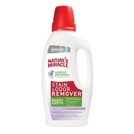 Nature’s Miracle Stain And Odor Remover Dog 32 Ounces, Lavender Scent Odor Control Formula, Pour