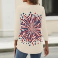 thumbnail image 6 of 250th Anniversary USA Shirts Women Plus Size 3/4 Sleeve Tshirts Loose USA Flag Print Tops Independence Day Patriotic Pullover 4th of July Celebration Party V Neck 1776-2026 Blouses Multicolor 2XL, 6 of 6