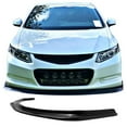 thumbnail image 2 of Ikon Motorsports Front Bumper Lip Spoiler Lower Air Dam Chin Splitter Bodykit Replacement Compatible With 2012-2013 Honda Civic Coupe 2-Door MDA Style PU Polyurethane Unpainted Black, 2 of 2