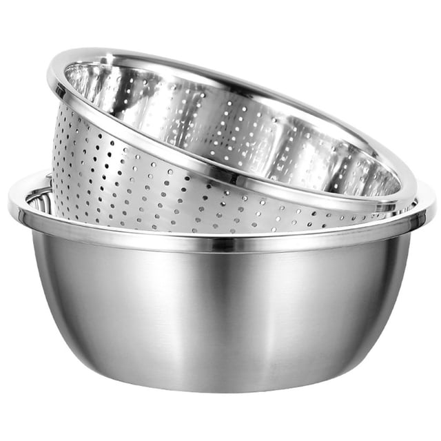 1 juego de colador de verduras para el hogar, colador de frutas multifunción, práctico recipiente para mezclar