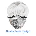 thumbnail image 4 of Shower Caps,Pioneer Flower Floral Print Pattern Waterproof Shower Cap for Women 4 Pieces,Double Reusable Hair Cover for Shower PEVA Elastic Stretch Hem, 4 of 7