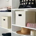 thumbnail image 3 of Household Essentials 39-1 Decorative Storage Cube Set with Removable Lids | Natural | 2-Pack, 3 of 3