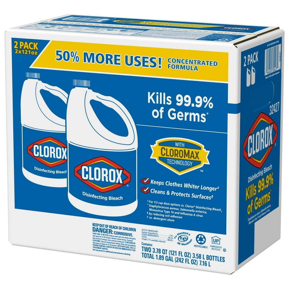 New Clorox Disinfecting Bleach, Regular (Concentrated Formula) 121