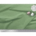 thumbnail image 2 of Soimoi Green Silk Fabric Scales Geometric Printed Fabric 1 Yard 42 Inch Wide, 2 of 3