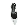 thumbnail image 5 of Madden Girl Valerie Silver Fashion Slingback Buckle Kitten Heel Pointed Toe Pumps 9, 5 of 7