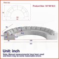 thumbnail image 7 of 6-Module Curved Modular Corduroy Sofa with 4 Pillows – Cozy Sectional for Living Room, Bedroom & Office, 7 of 7