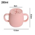 thumbnail image 2 of Silicone snack cup, anti overflow food container, suitable for young children and infants - Pink, 2 of 5