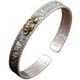 thumbnail image 2 of Pulsera con brazalete abierto con el Sutra del Corazón Budista, estilo religioso para hombre., 2 of 7