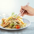 thumbnail image 3 of Baguettes japonaises en acier inoxydable 304 pour sushis (rose argenté), 3 of 4
