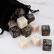 48 Pieces Dice Counters Token Dice Loyalty Dice Marble D6 Dice Cube Compatible with MTG, CCG, Card Gaming Accessory