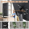 thumbnail image 2 of TEMOGU-Single Monitor Stand Freestanding 27-43 Inch Monitor Arm Curved Screen Monitor Mount Tempered Glass Base Adjustable Motion Tilt -15° to 10° Swivel ±45° Rotation 360° Weight Capacity 77lbs HT05, 2 of 4
