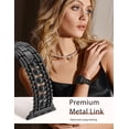 thumbnail image 7 of Wearlizer Stainless Steel Band Compatible with Apple Watch Band for Women 38/40/41/42/44/45/46/49mm, Studded Link Bracelet Strap, Dressy Metal Band for Series 11/10/9/8/7/6/5/4/SE/Ultra, 7 of 7