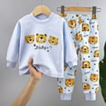 thumbnail image 2 of Gibobby Baby Boys Pajamas Boys Girls Pajamas Long Sleeve Top And Pants Pajama Set 2-Piece Kids Pajamas Set For 0-24 Months 2t 3t 4t 5t Toddler Boys Clothes,Light Blue,Size 6-12 Months, 2 of 5