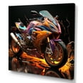 thumbnail image 2 of Designart "Furious Velocity On Two Wheels III" Motorcycle Canvas Prints, 2 of 7