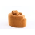 thumbnail image 4 of Orange Sofa with 3 Pillows | Ideal for Living Room Decor | Benefit from Breathable, Non-staining Chenille, 4 of 5