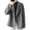 Grey, variant on Women Fall Winter Coat Thick Loose Solid Color Double-breasted Buttons Lapel Notch Collar Long Sleeve Cold Resistant Lady Trench Coat