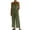 Army Green, variant on hoksml Women's 2 Piece Linen Cotton Set, Vacation Outfits for Women, Cami Top and Wide Leg Pants