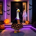 thumbnail image 6 of Hvmvliv Halloween Witch Porch Goose Outfit Set with Hat and Cloak for 23 Inch Lawn Ornament Garden Outdoor Holiday Decor, 6 of 7