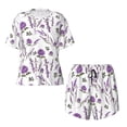 thumbnail image 4 of Lsque Lavender Flowers Women's Short-Sleeved Pajama Set - 2 Piece Soft and Lightweight Sleepwear Set-Large, 4 of 9