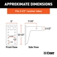 thumbnail image 2 of Curt 48349 2.5 Inch Receiver 7 Hole Pintle Mount Trailer Hitch Mounting Plate, 2 of 5