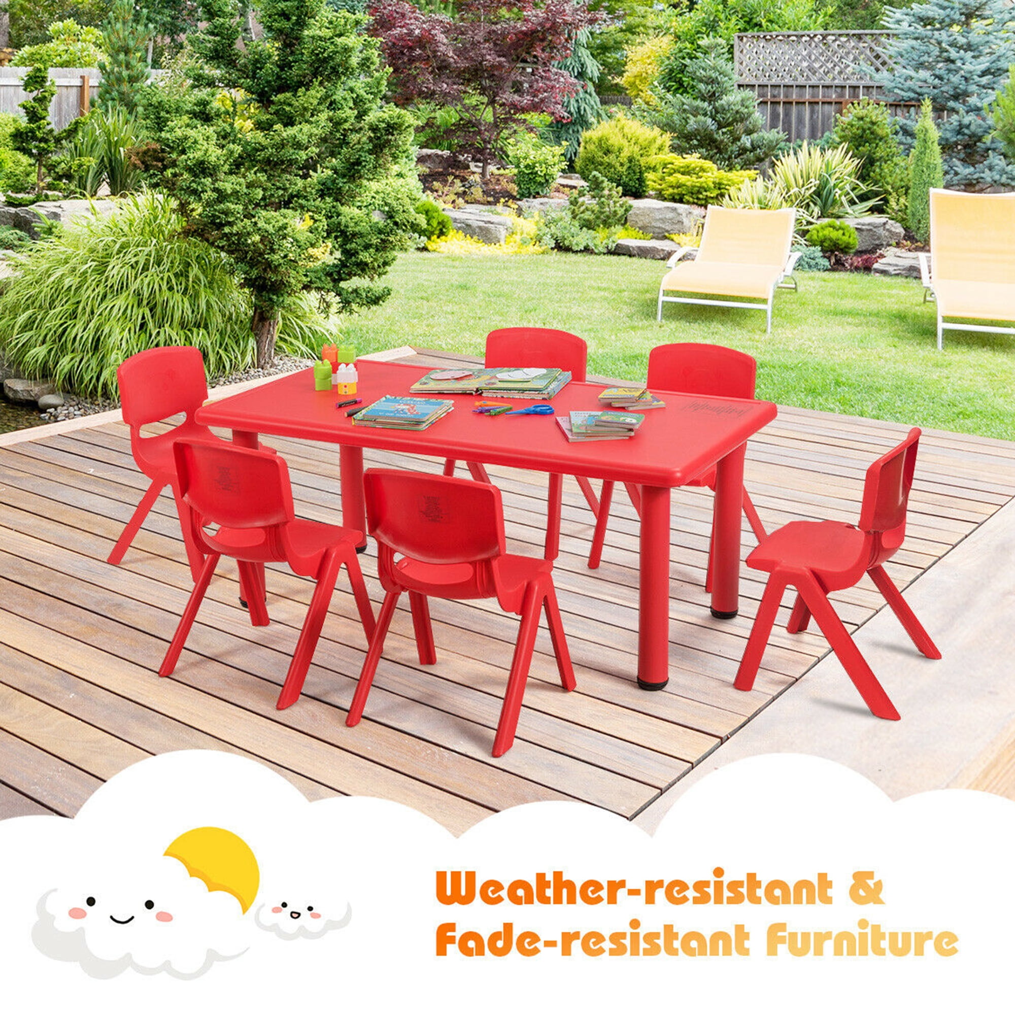 Garden plastic table and chairs hotsell