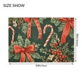 thumbnail image 4 of Yayeee Bath Rug for Bathroom Floor Non Slip Contour Fluffy Soft Absorbent Mat, 20"x24", Christmas Holly Bows, 4 of 7